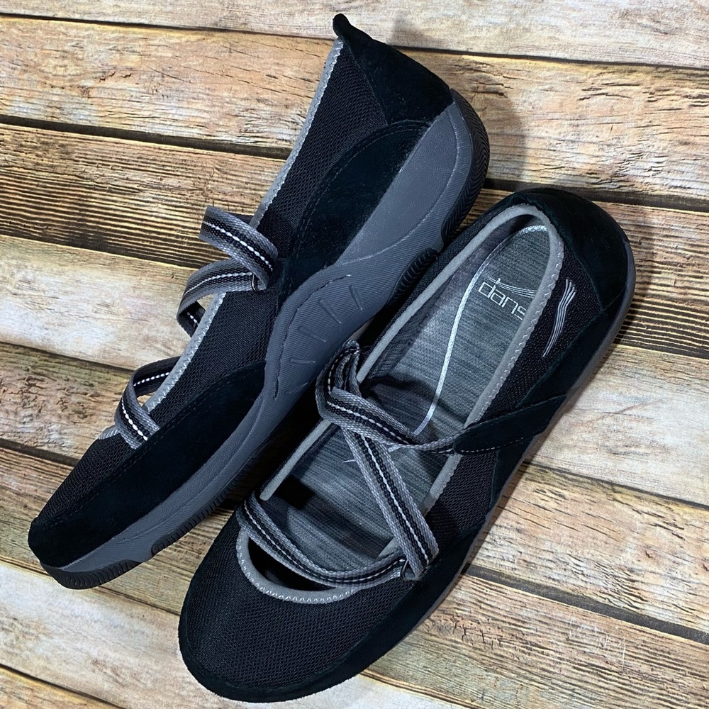 Dansko Hilda Mary Jane Shoes Black Strappy Size 41 10.5